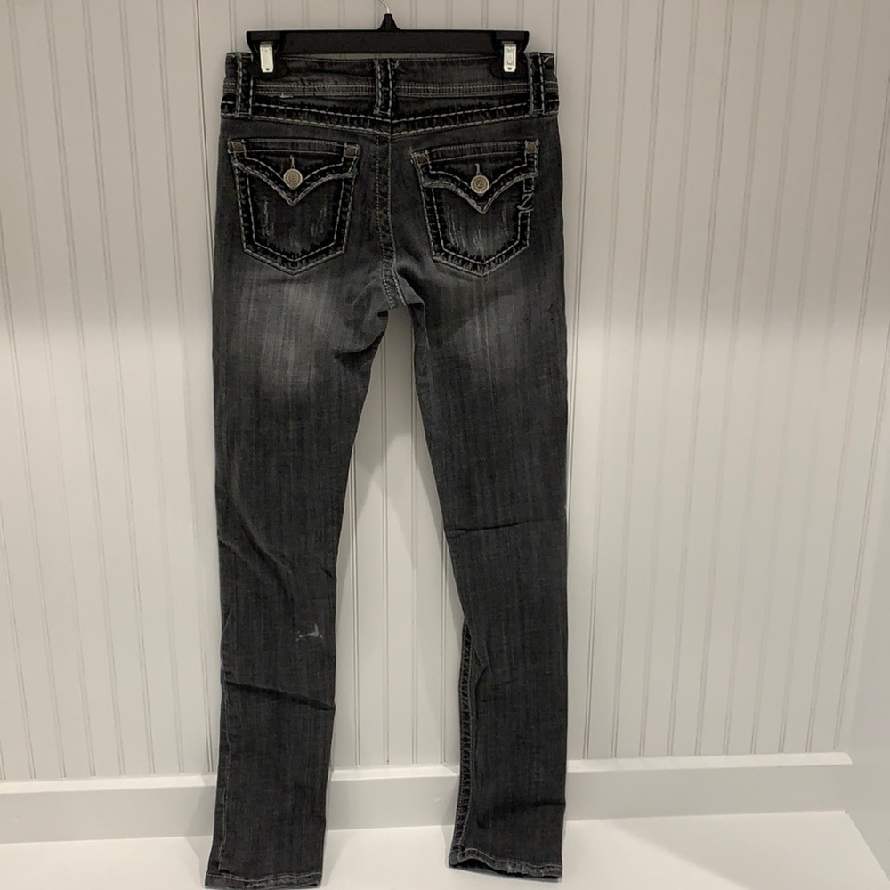 Zipper thick and black jeans